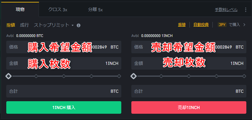 Binance注文