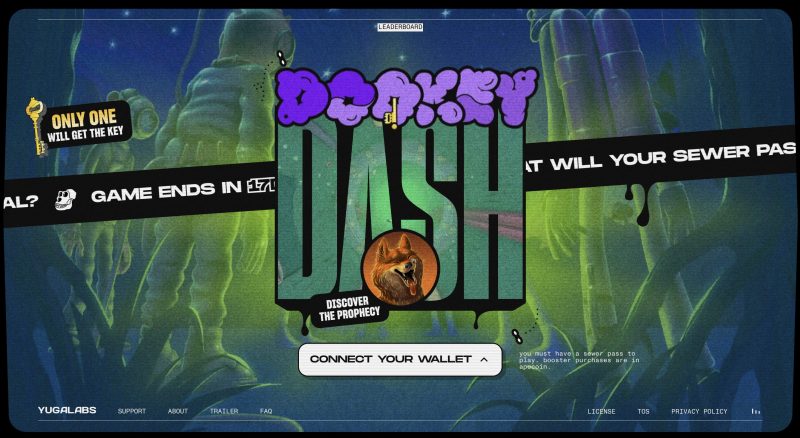 BAYCのゲーム、Dookey Dashが開始|スコアを競うスキルゲーム BAYCのゲーム、Dookey Dashが開始|スコアを競うスキルゲーム