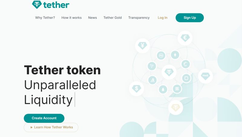 テザーの公式サイト